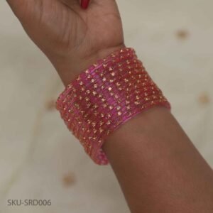 Square Raindrop Bangles – Pastel Pink