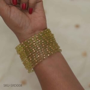 Square Raindrop Bangles – Pastel Green