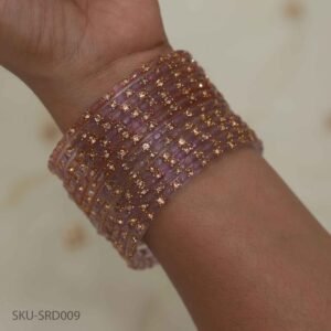 Square Raindrop Bangles – Onion Pink