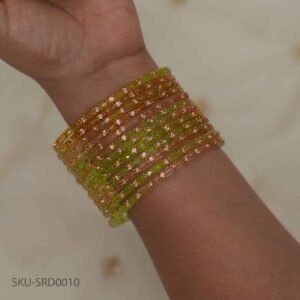 Square Raindrop Bangles – Pastel Multicolour