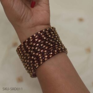 Square Raindrop Bangles – Maroon