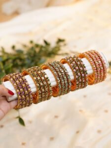 Royal Radiance Kundan Thread Bangles set