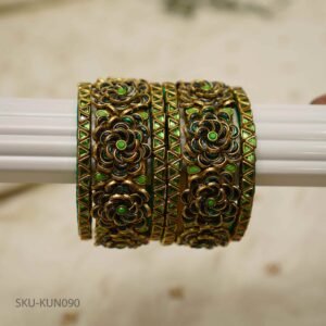 Vriksha Glow Kundan Bangles
