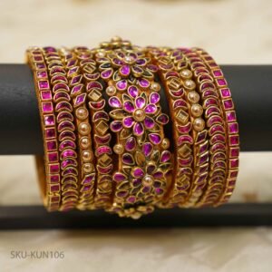 Ruby Blossom Heritage Kundan Set