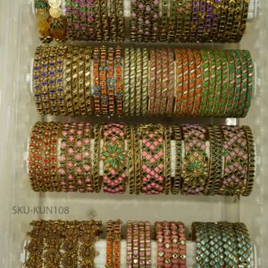 Royal Heritage Kundan Bangle Set