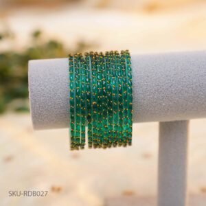 Raindrop Bangles- emerald green - 2.4