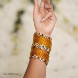 Jade Lakshmi Antique Bangle Set