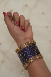 Royal dual stone bangle set