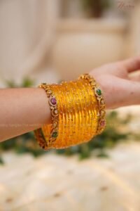 Golden Swirl Bangle Set