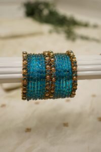 Aqua Elegance Handmade Bangle Set