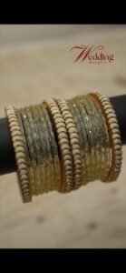 Enamel white Glow Kundan Bangles