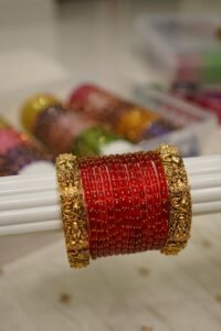 Lakshmi Vilas Red Raindrop Temple Set